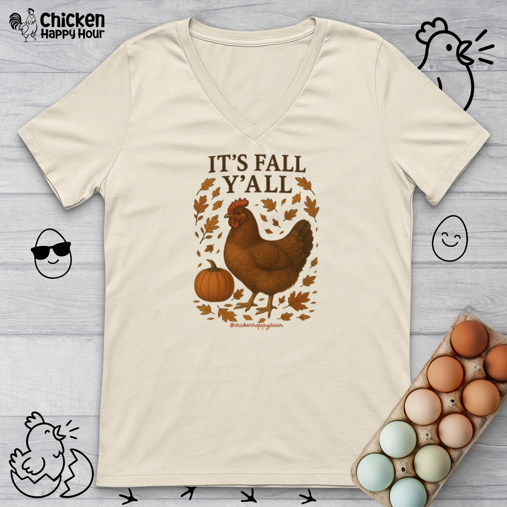 It's Fall Y'all V-Neck Tee