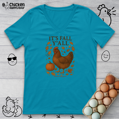 It's Fall Y'all V-Neck Tee