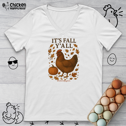 It's Fall Y'all V-Neck Tee