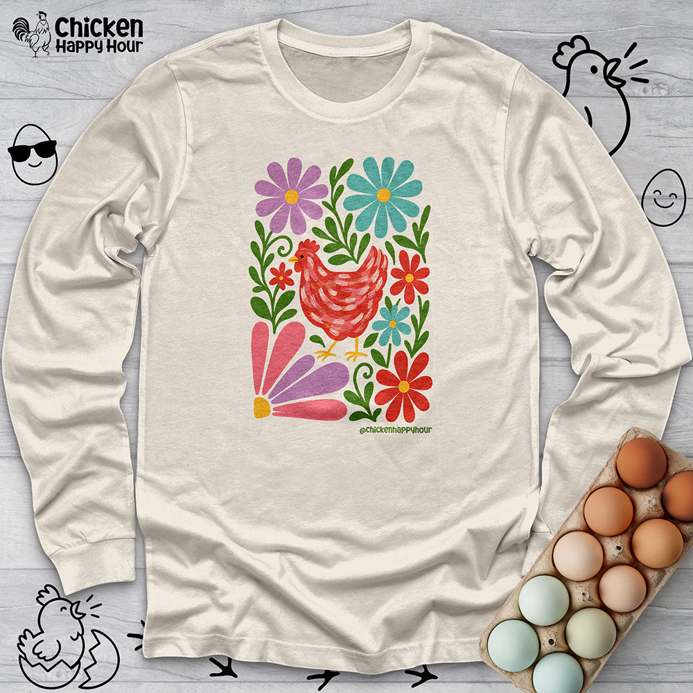 Chicken Blooms Long Sleeve