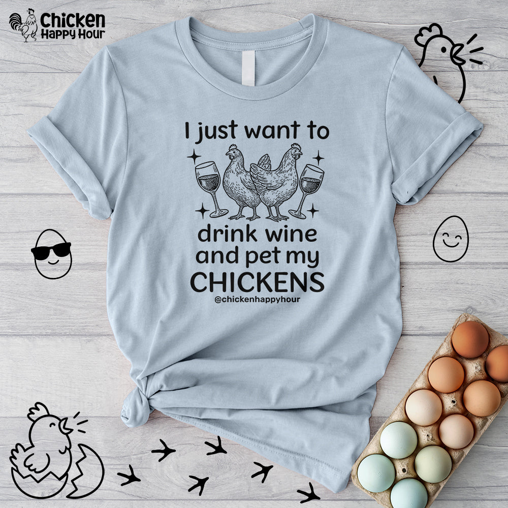 Wine and Chickens Unisex Tee