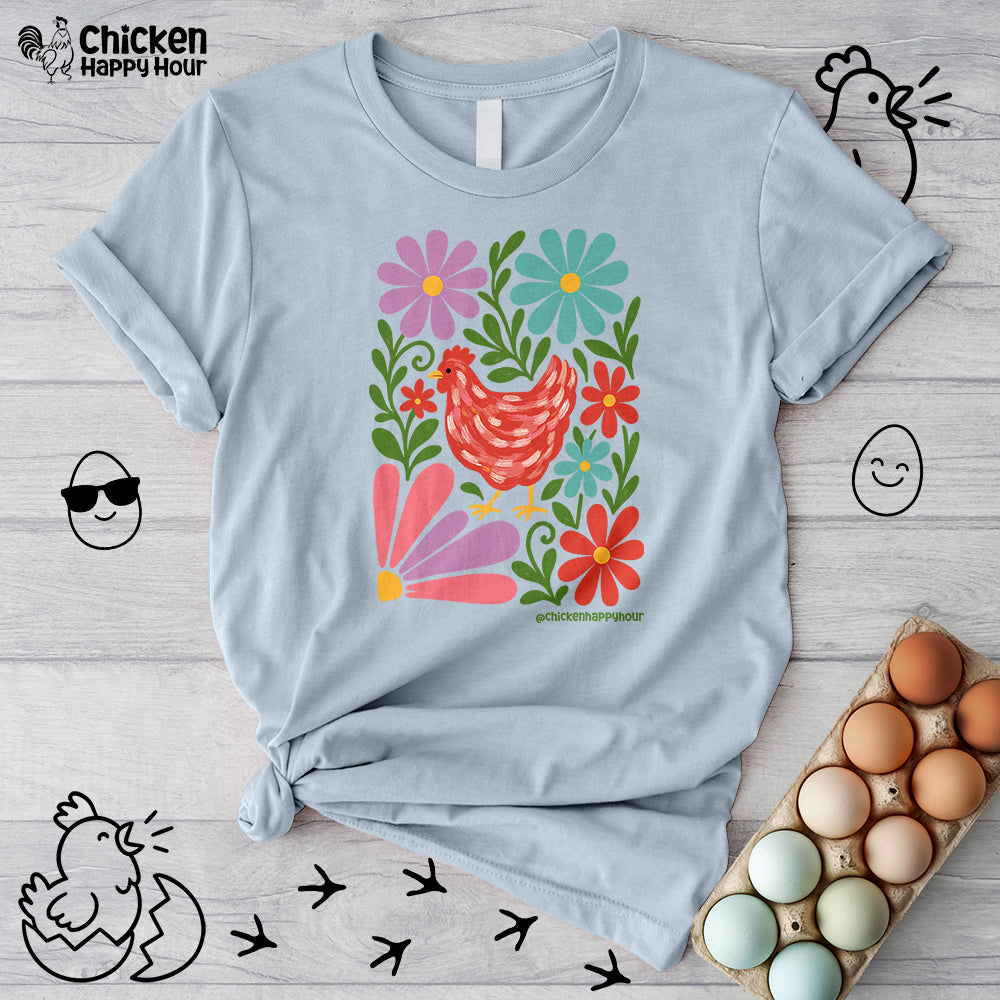 Chicken Blooms Unisex Tee