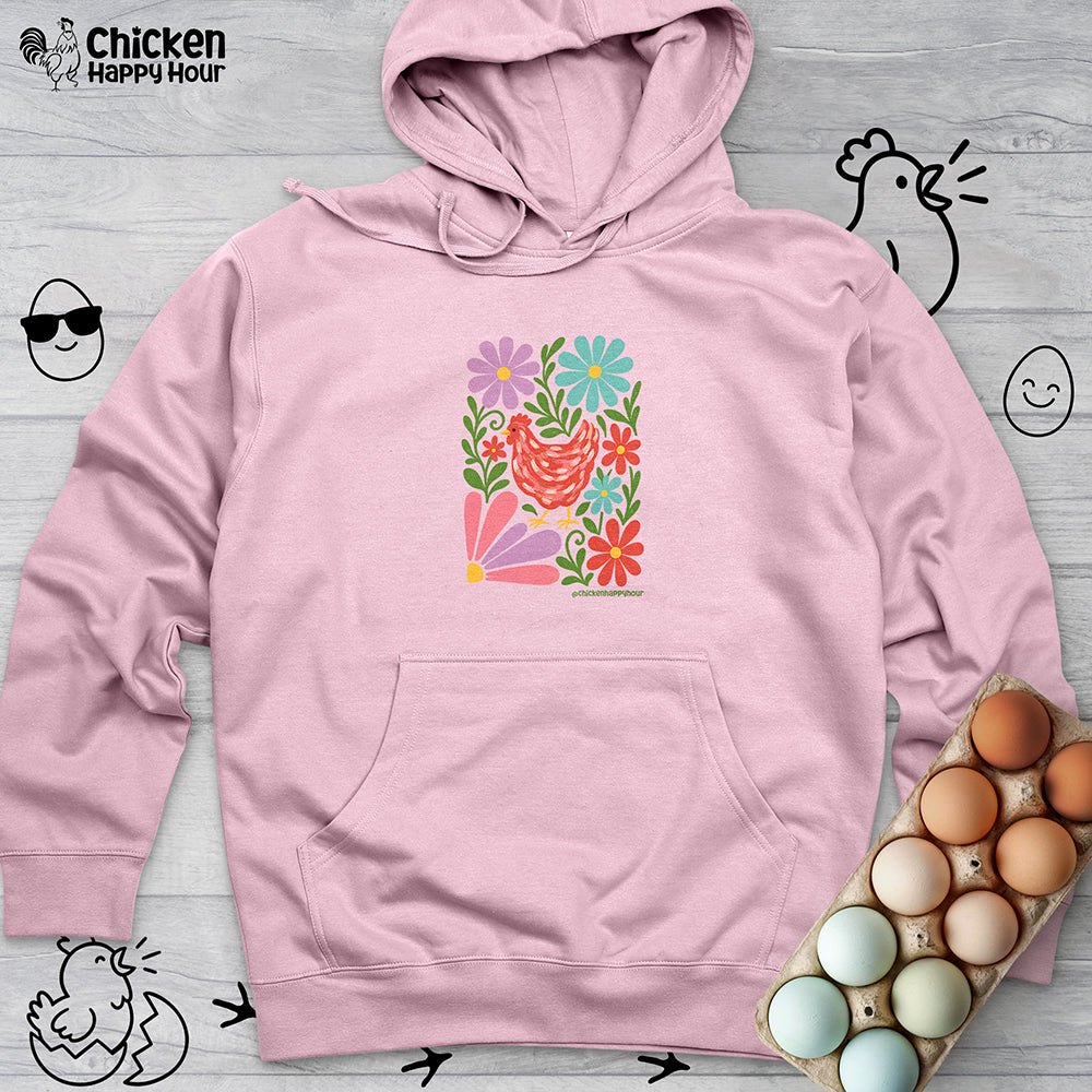 Chicken Blooms Hooded Sweatshirt