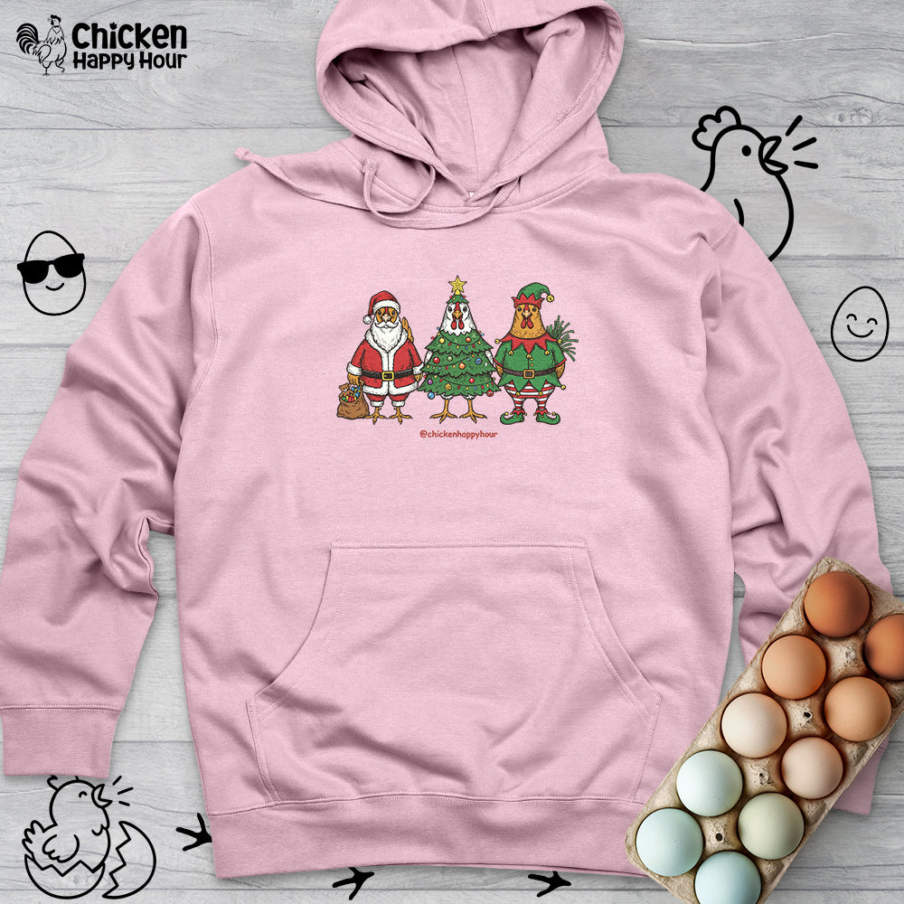 Christmas Chicken Hooded Sweatshirt