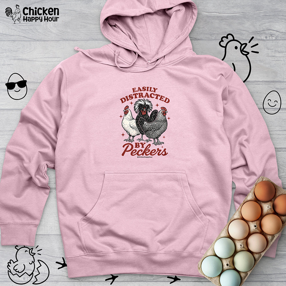 Easily Distracted By Peckers Hooded Sweatshirt