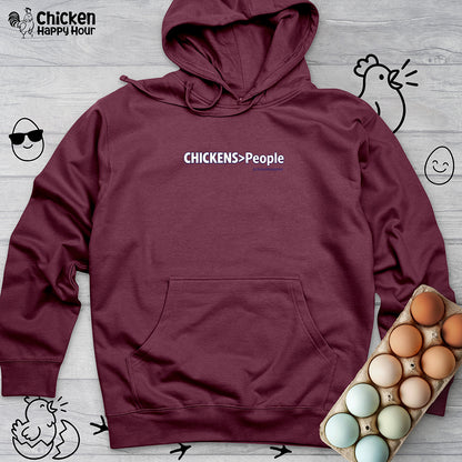 CHICKENS People Hooded Sweatshirt