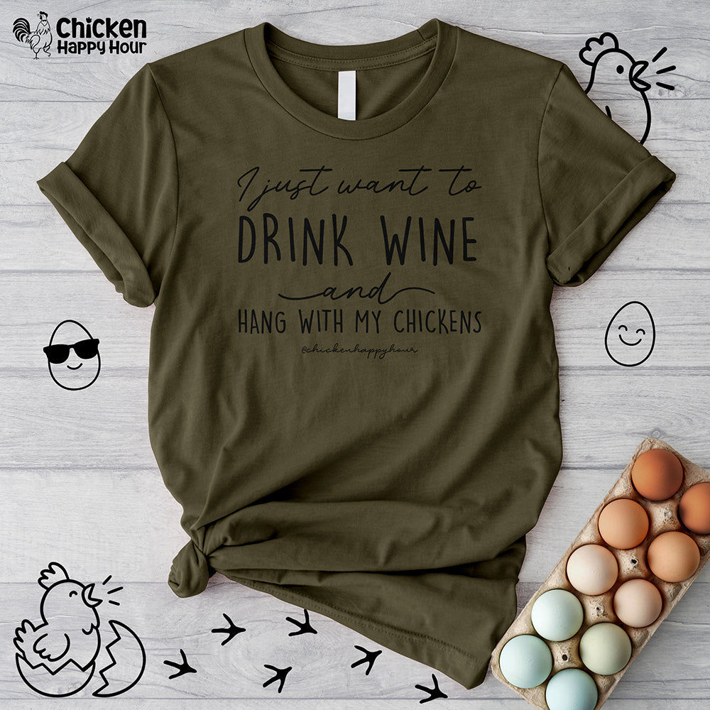 I Just Want to Drink Wine Unisex Tee