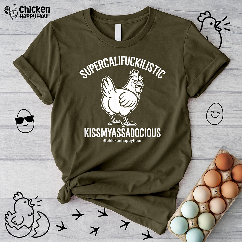 Supercalifuckilistic Kissmyassadocious White Unisex Tee