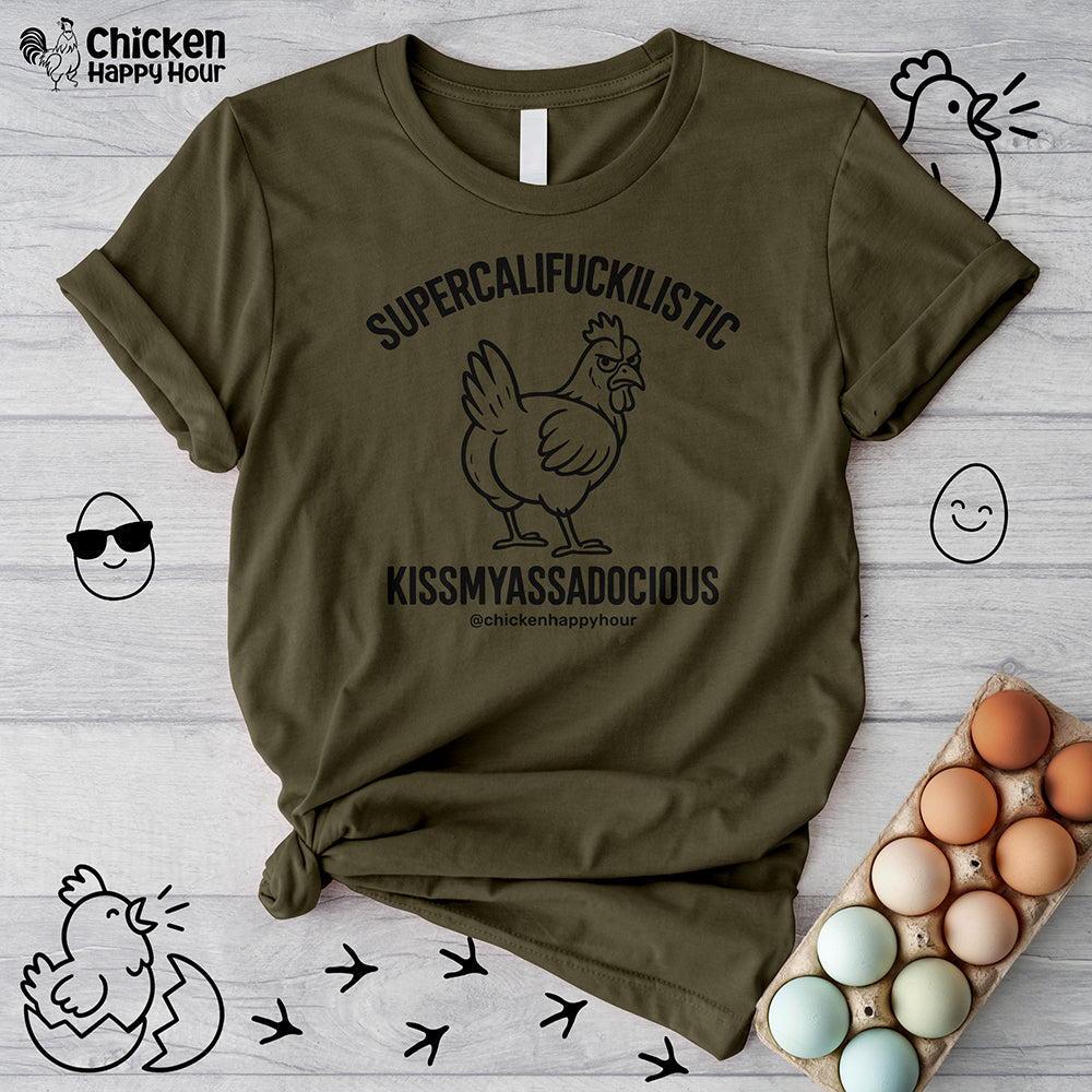 Supercalifuckilistic Kissmyassadocious Black Unisex Tee