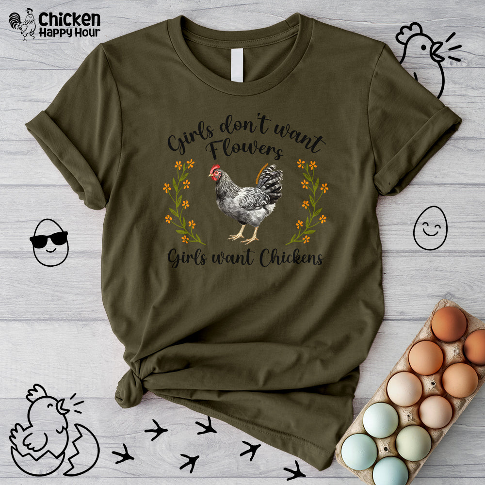 Girls Want Chickens Unisex Tee