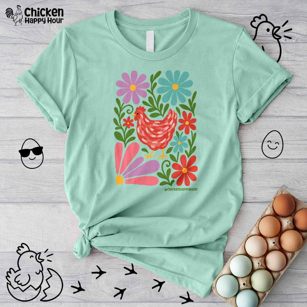 Chicken Blooms Unisex Tee