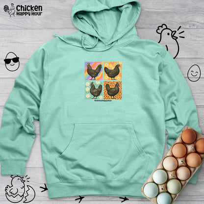 Retro Chicken Hooded Sweatshirt