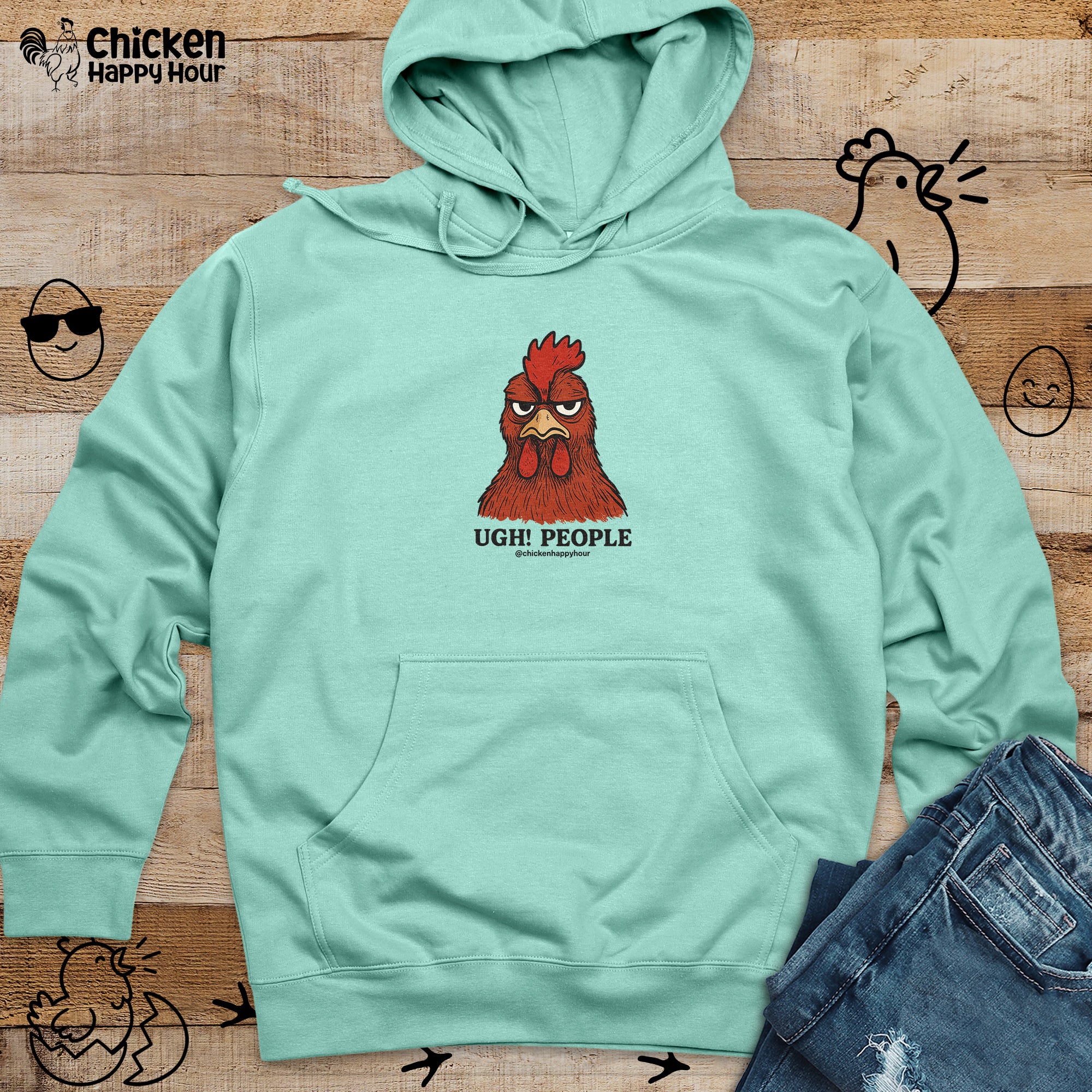 Ugh! People Hooded Sweatshirt