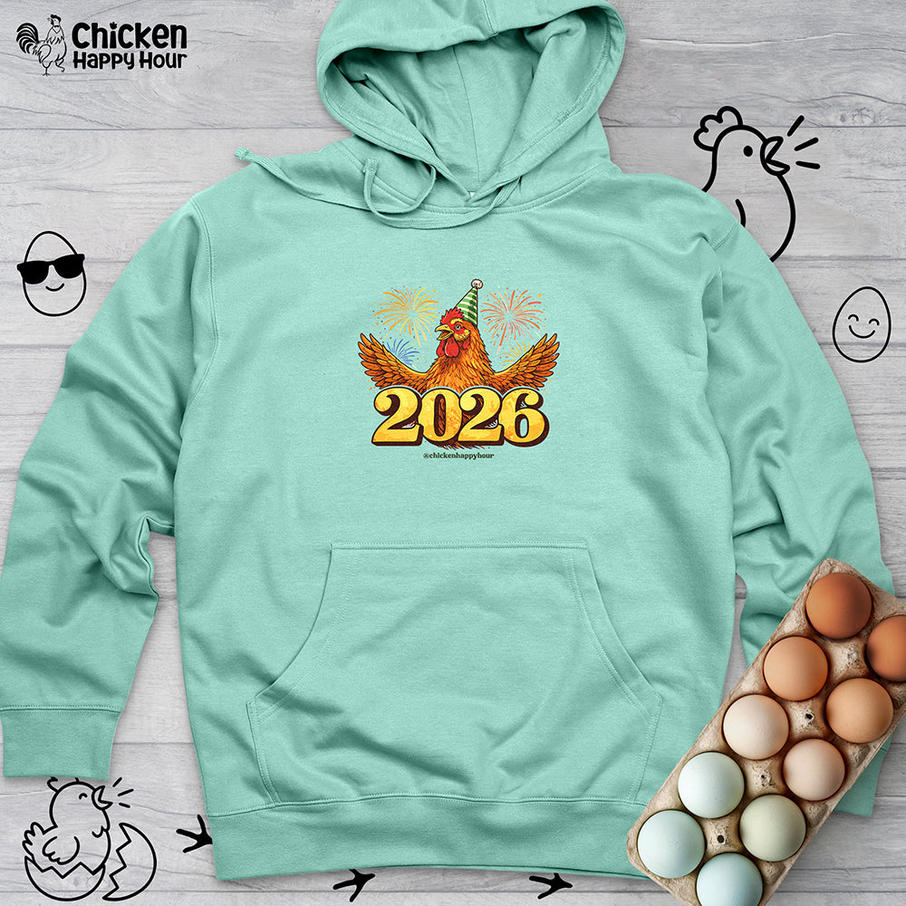 New Year Chicken 2026 Hooded Sweatshirt