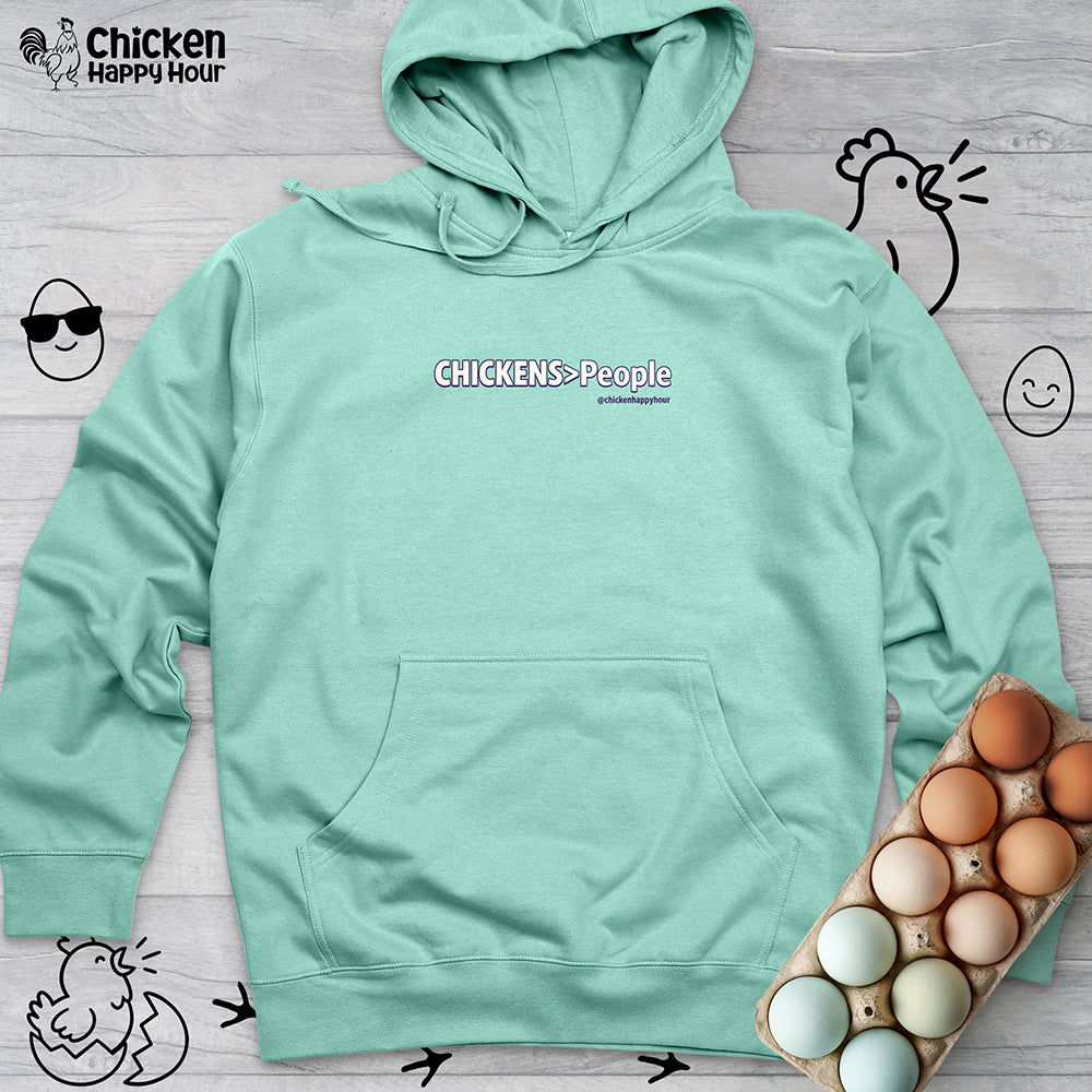 CHICKENS People Hooded Sweatshirt