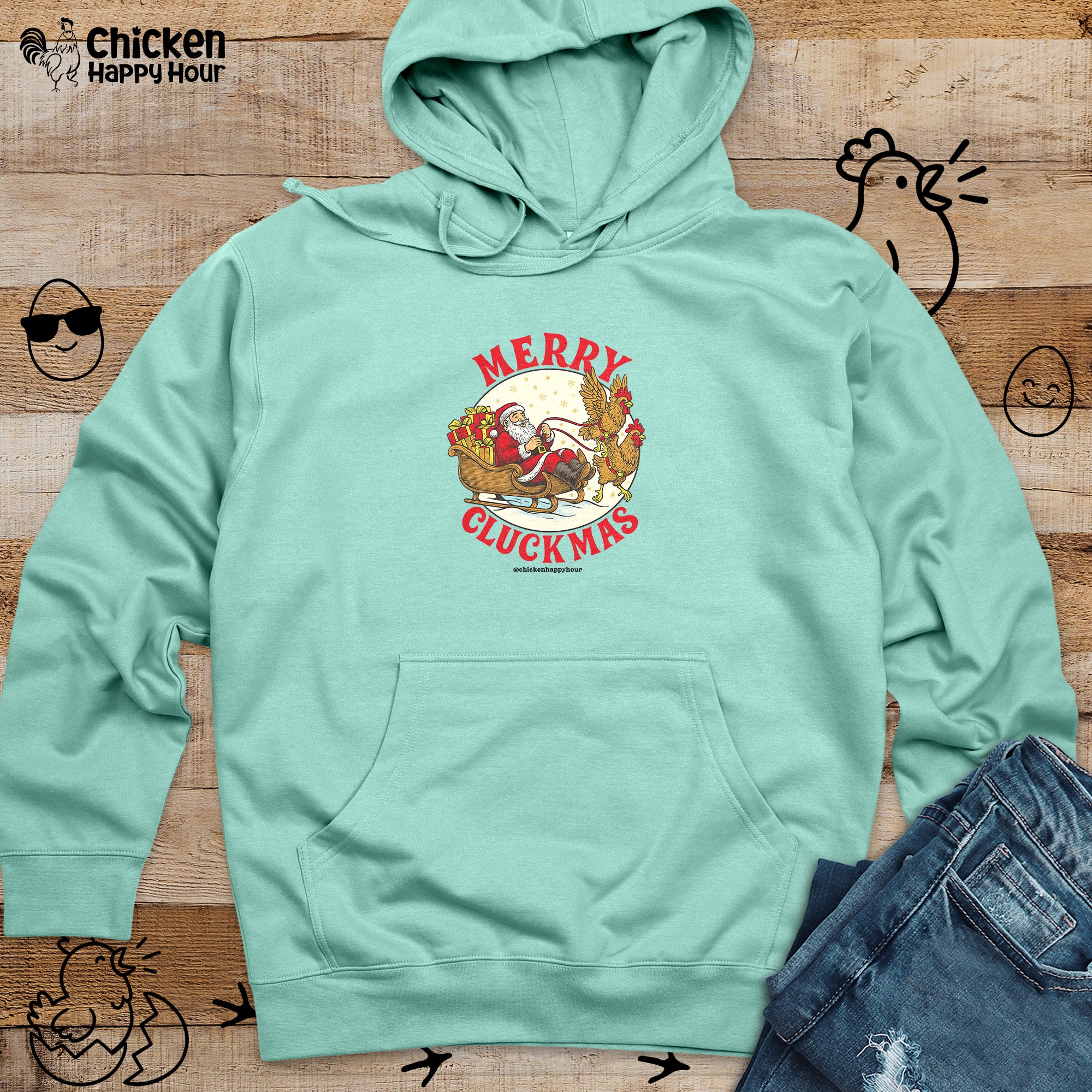Merry Cluckmus Hooded Sweatshirt