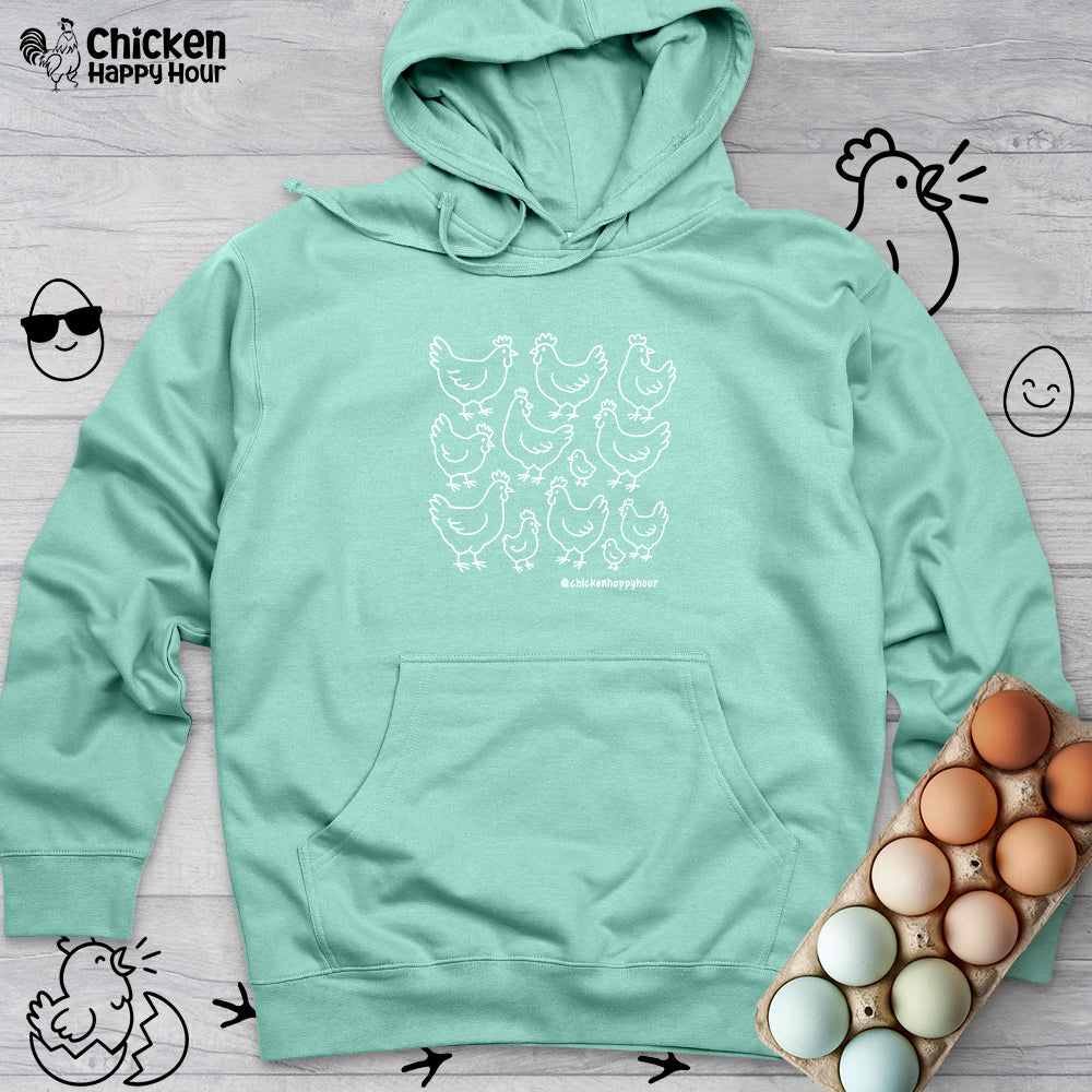 Chickens Hooded Sweatshirt