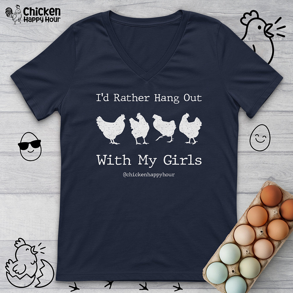 I'd Rather Hang Out V-Neck Tee