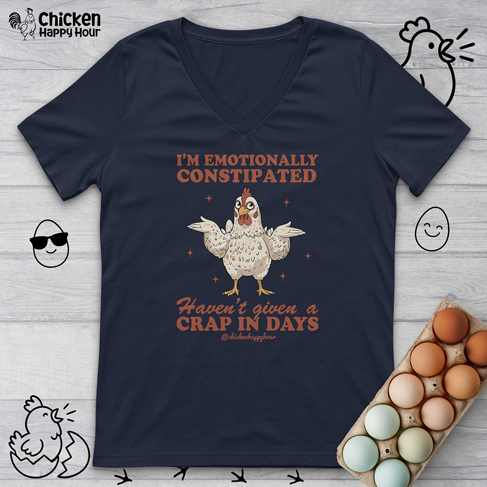 Emotionally Constipated V-Neck Tee
