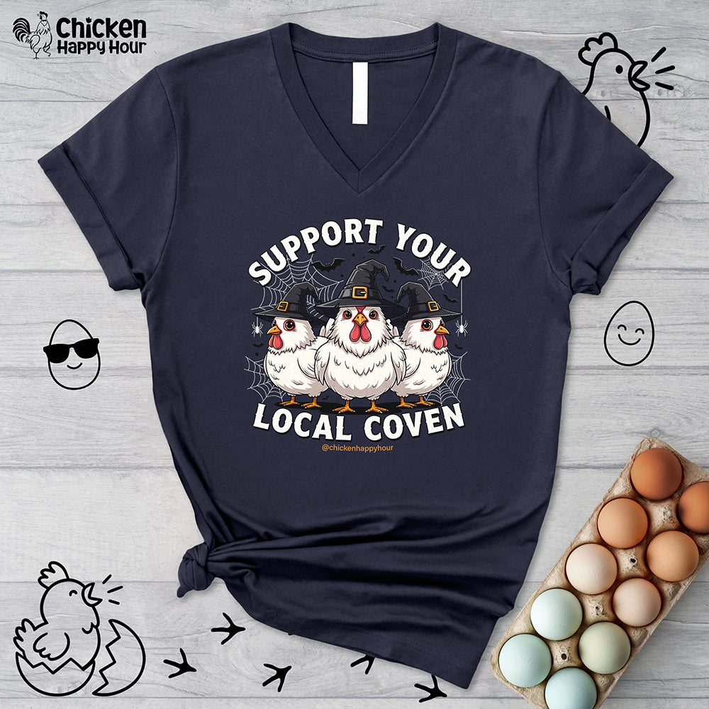 Support Your Local Coven V-Neck Tee