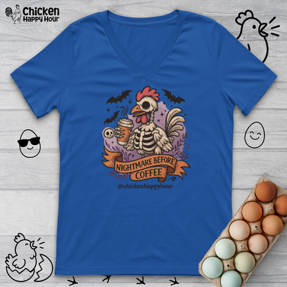Nightmare Before Coffee V-Neck Tee
