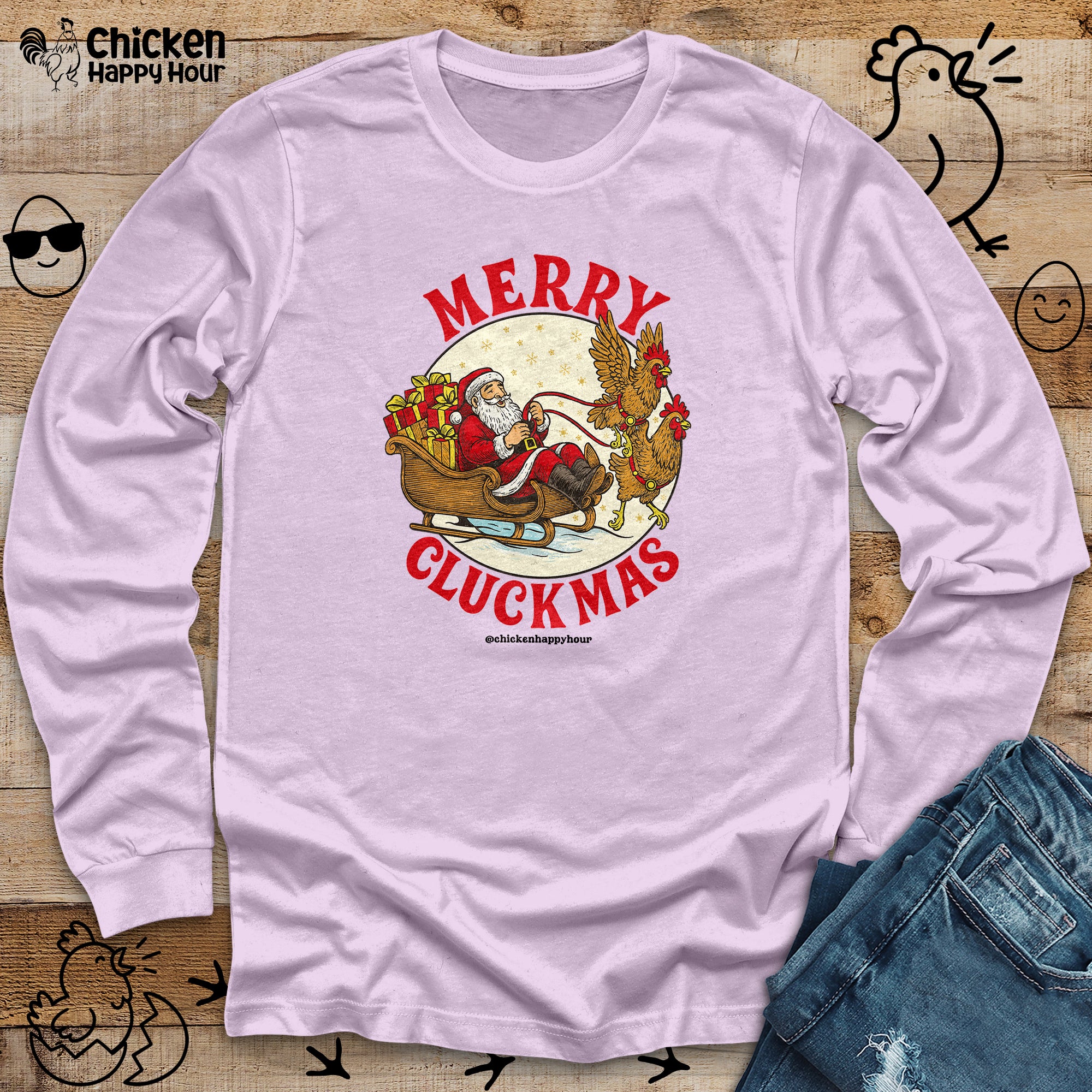Merry Cluckmus Long Sleeve