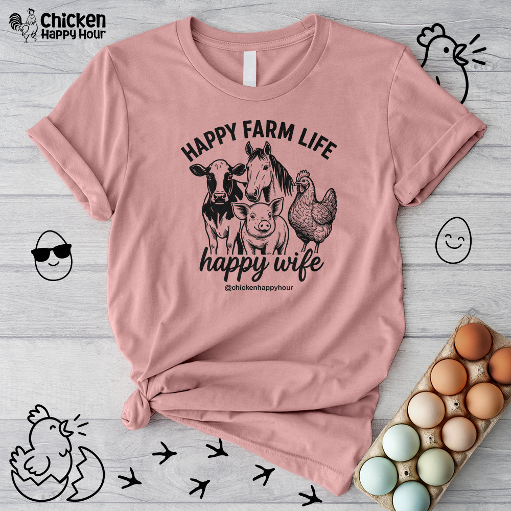 Happy Farm Life Happy Wife 01 Unisex Tee