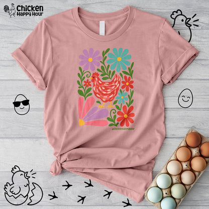 Chicken Blooms Unisex Tee