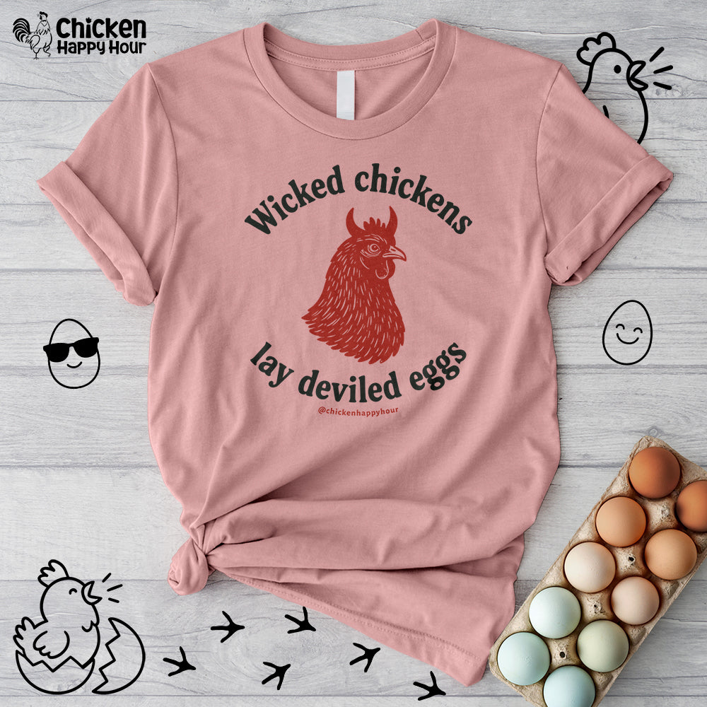 Wicked Chickens Lay Deviled Eggs Unisex Tee