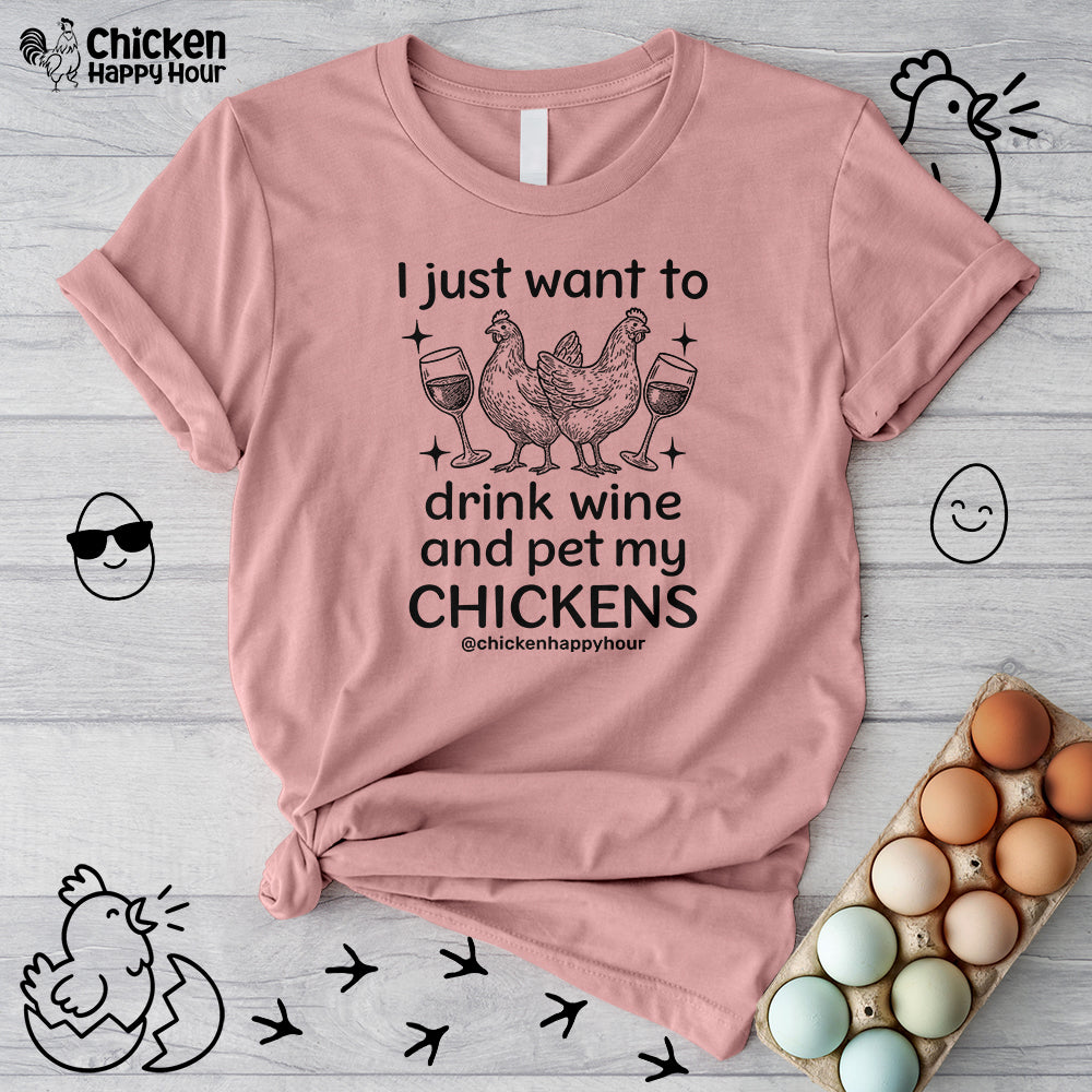 Wine and Chickens Unisex Tee