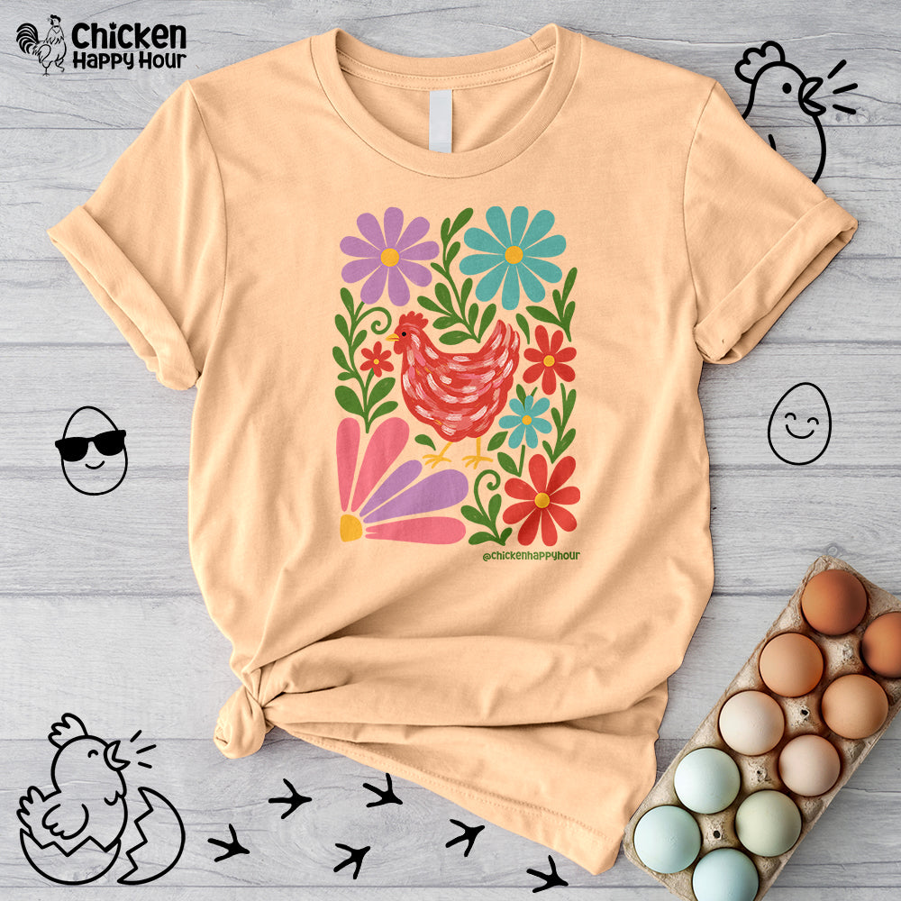 Chicken Blooms Unisex Tee