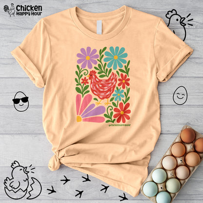 Chicken Blooms Unisex Tee