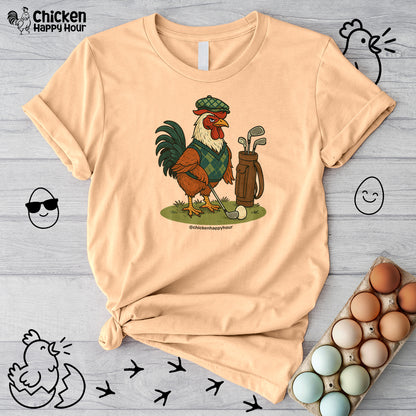 Rooster Playing Golf Unisex Tee