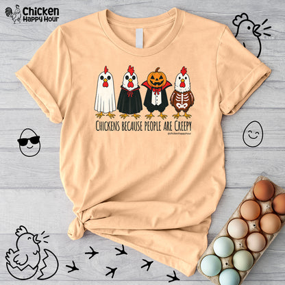 Chickens Because People Are Creepy Unisex Tee
