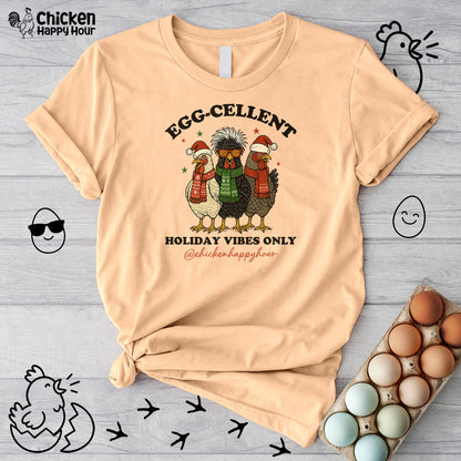 Egg-Cellent Holiday Vibes Only Unisex Tee