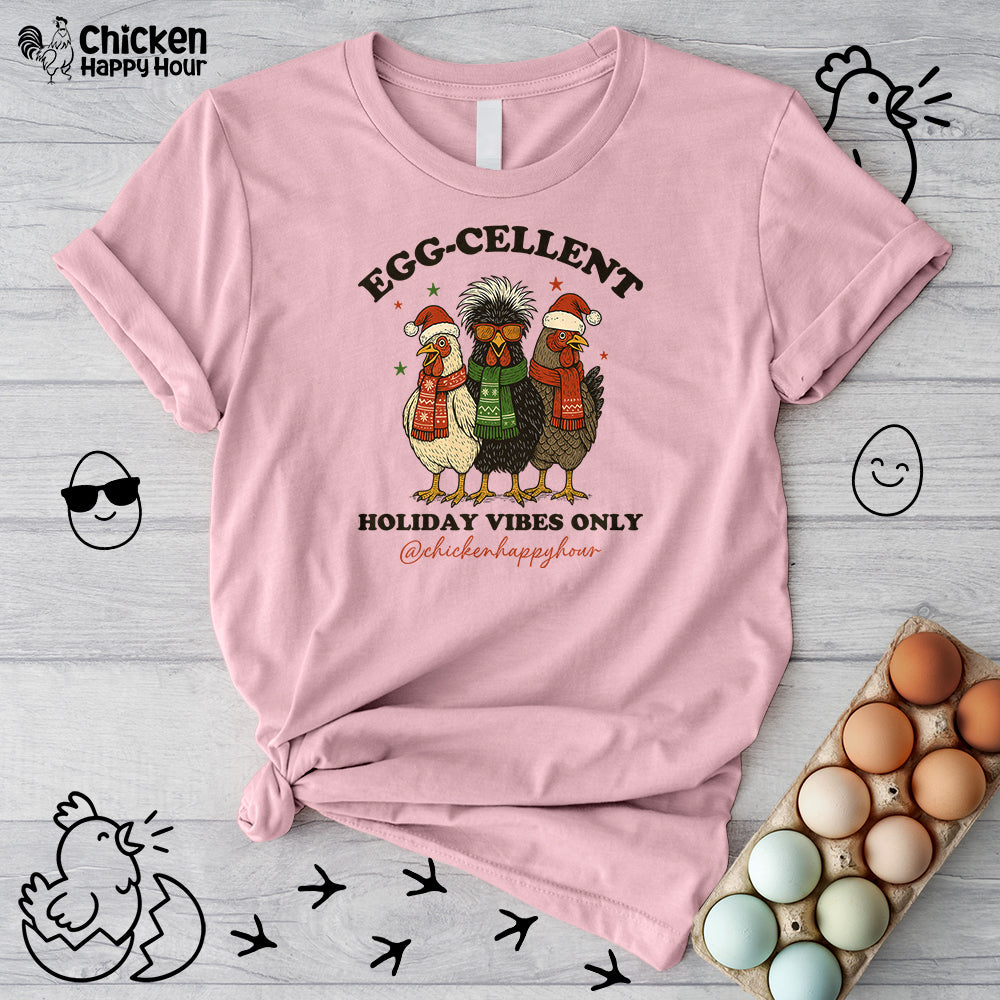 Egg-Cellent Holiday Vibes Only Unisex Tee