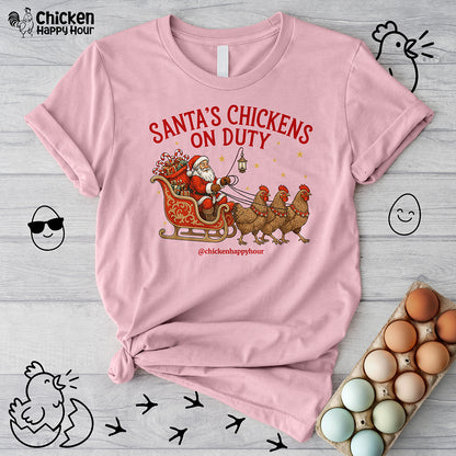Santa’s Chickens on Duty Unisex Tee