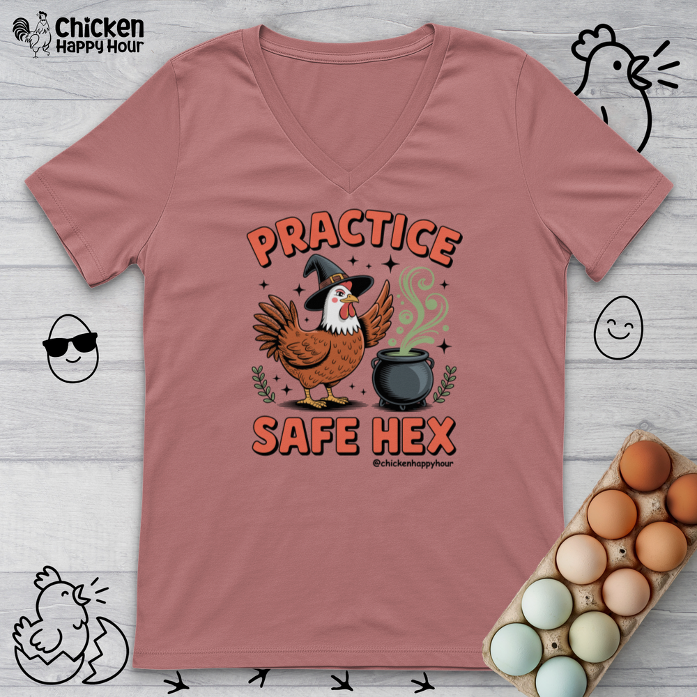 Practice Safe Hex V-Neck Tee