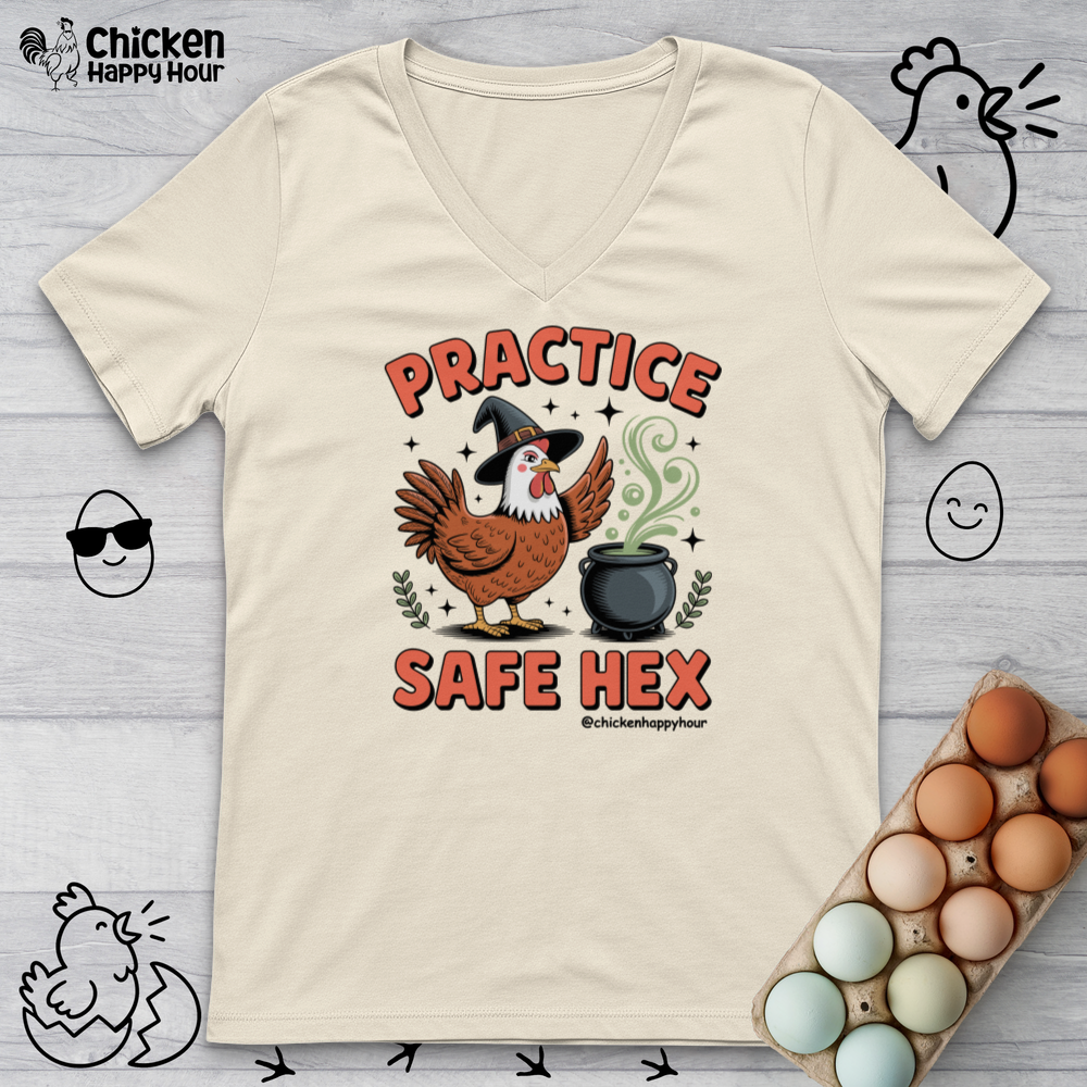 Practice Safe Hex V-Neck Tee