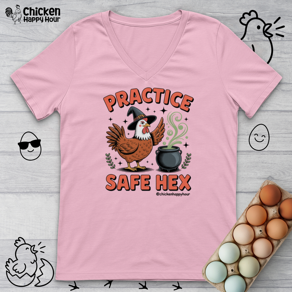Practice Safe Hex V-Neck Tee