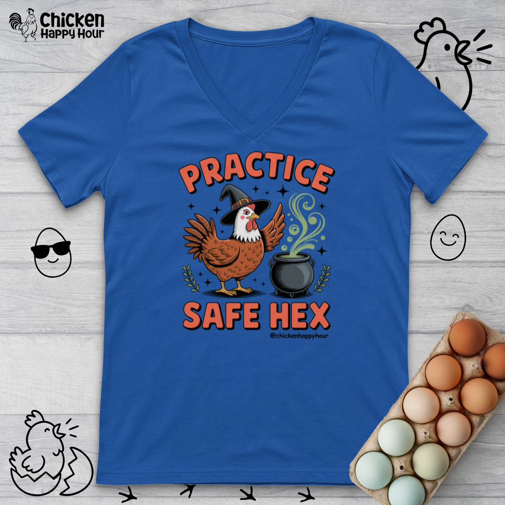 Practice Safe Hex V-Neck Tee