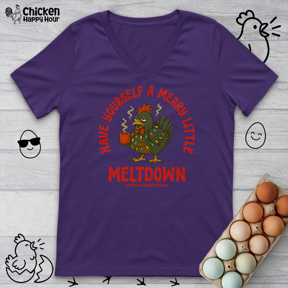 Have Yourself A Merry Little Meltdown V-Neck Tee