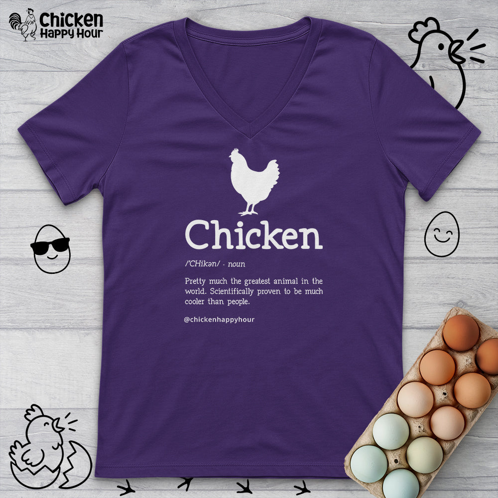Chicken Definition V-Neck Tee