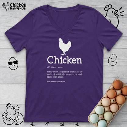 Chicken Definition V-Neck Tee