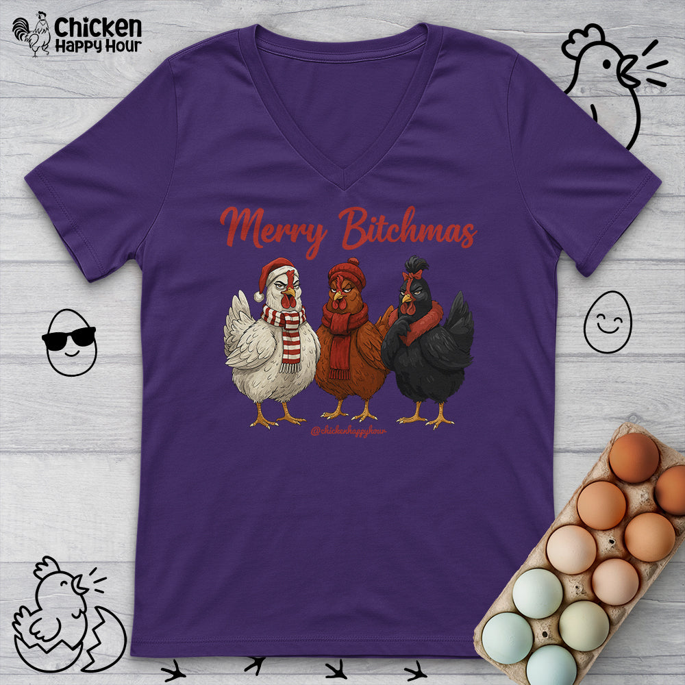 Merry Bitchmas V-Neck Tee