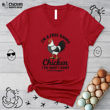 I'm A Free Range V-Neck Tee