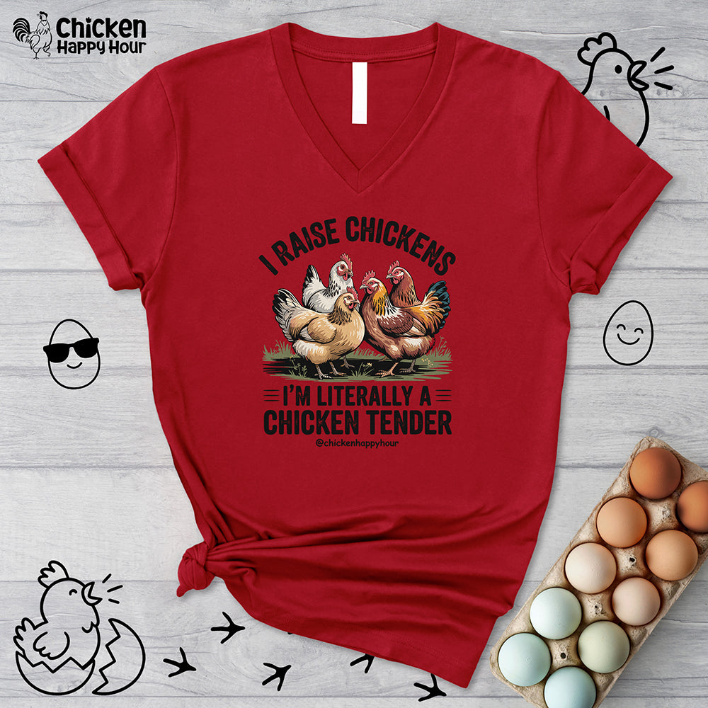 I'm Literally a Chicken Tender V-Neck Tee