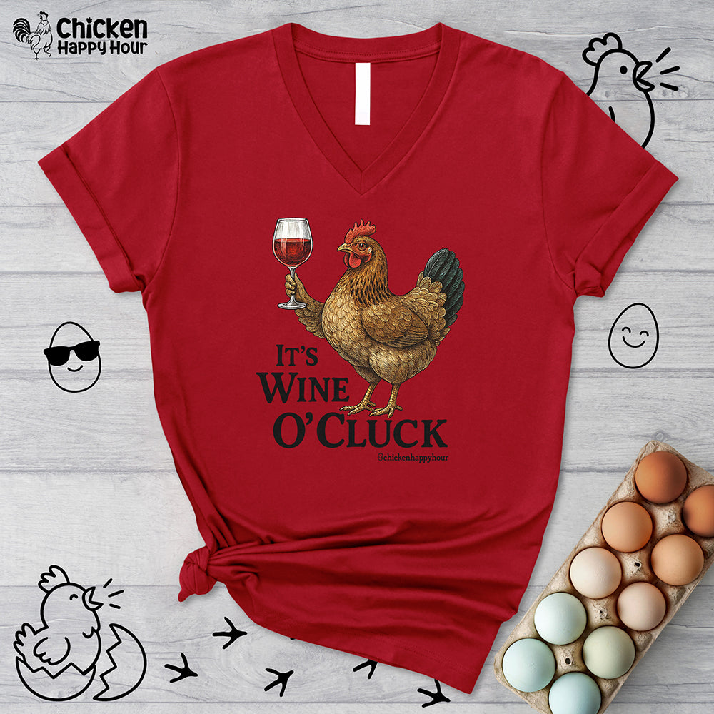 It’s Wine O’ Cluck V-Neck Tee