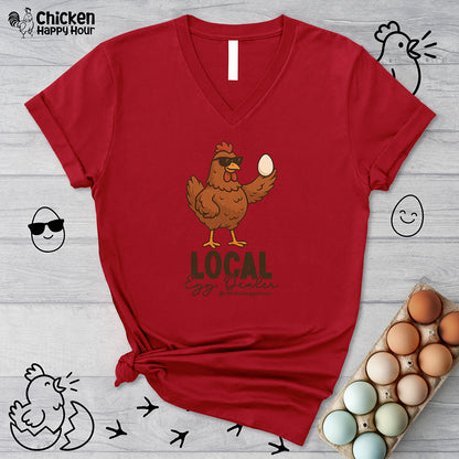 Local Egg Dealer V-Neck Tee