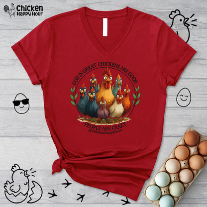 God Is Great V-Neck Tee